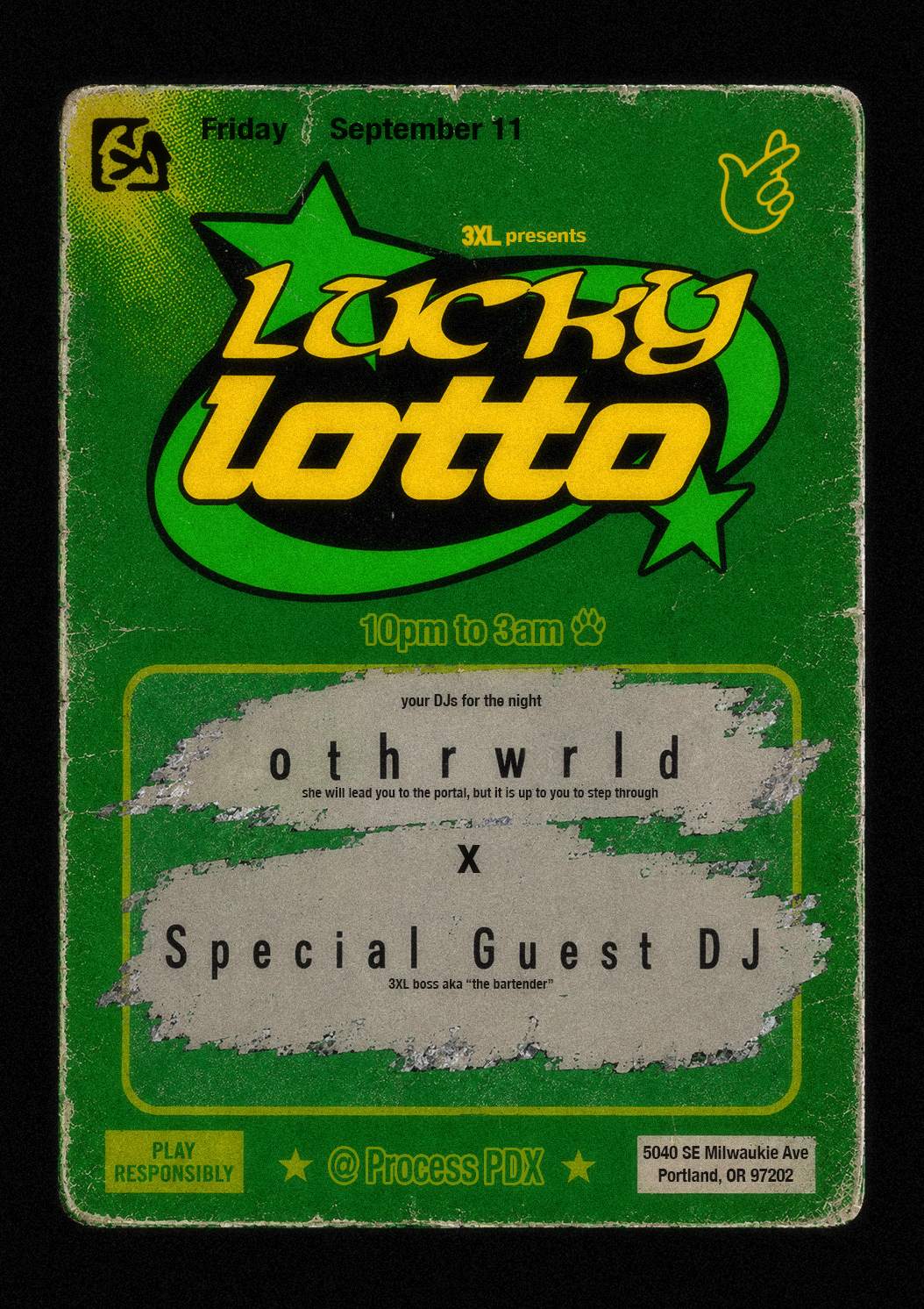 luckY lottO with othrwrld and Special Guest DJ at Process PDX