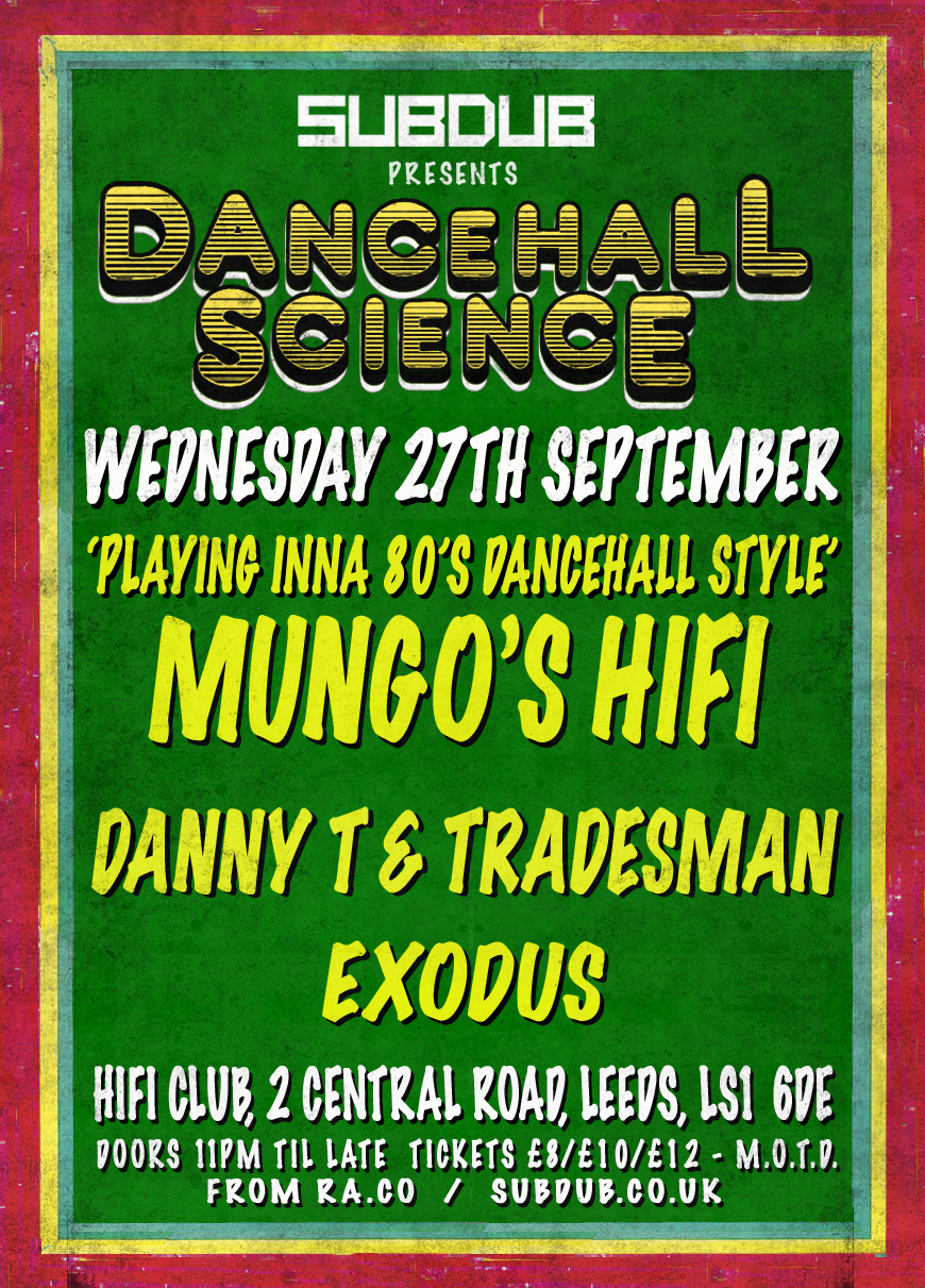 Dancehall Science - Mungo's Hifi / Danny T & Tradesman / Exodus - Página frontal