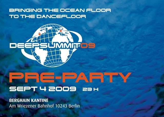 Deep Summit 2009 Berlin Pre-Party - フライヤー表
