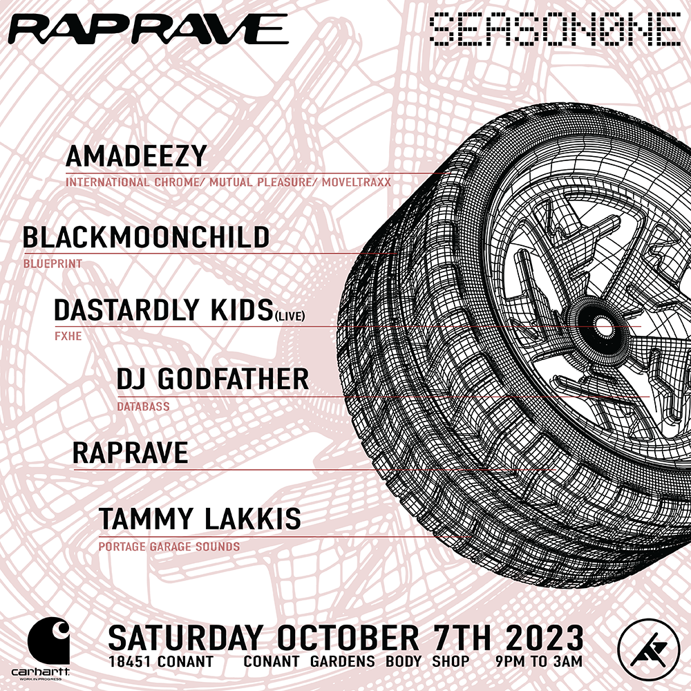 RAPRAVE SEASON0NE: DJ Godfather, Amadeezy, Tammy Lakkis, Blackmoonchild, Dastardly Kids - Página trasera