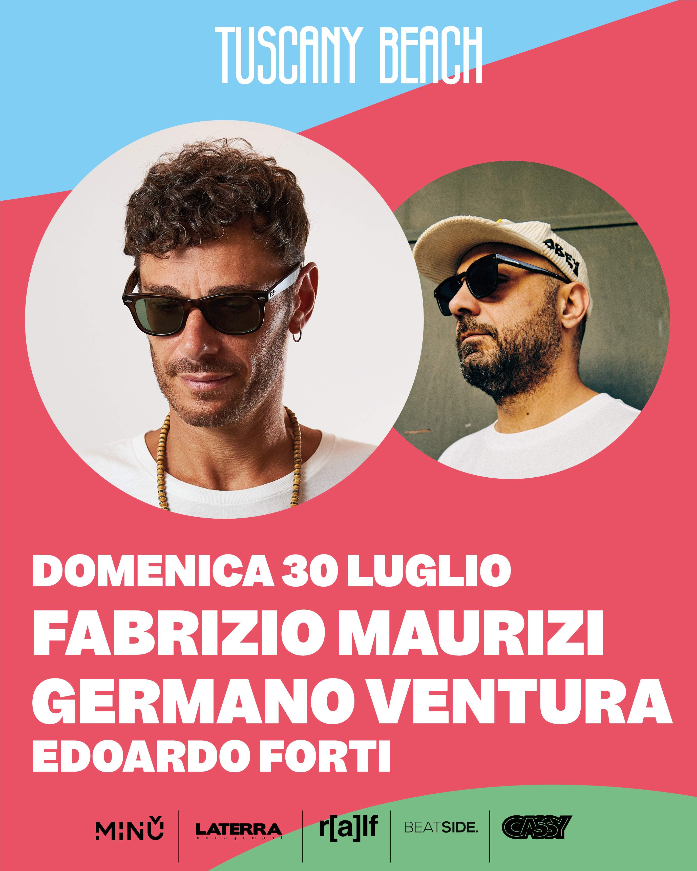 MINÙ x Tuscany Beach: Fabrizio Maurizi // Germano Ventura // EDOARDO FORTI - フライヤー表