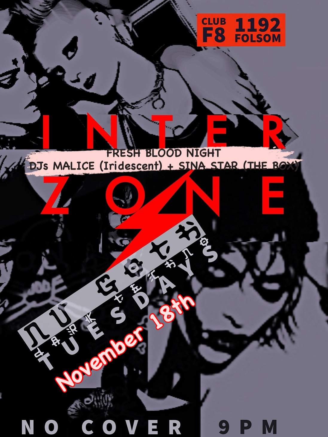 INTERZONE - Darkwave Tuesdays: 'Fresh Blood' night w/DJs Malice