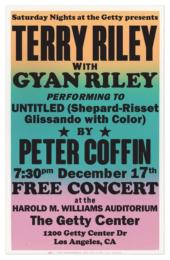 Terry Riley with Gyan Riley, featuring artist Peter Coffin - フライヤー表
