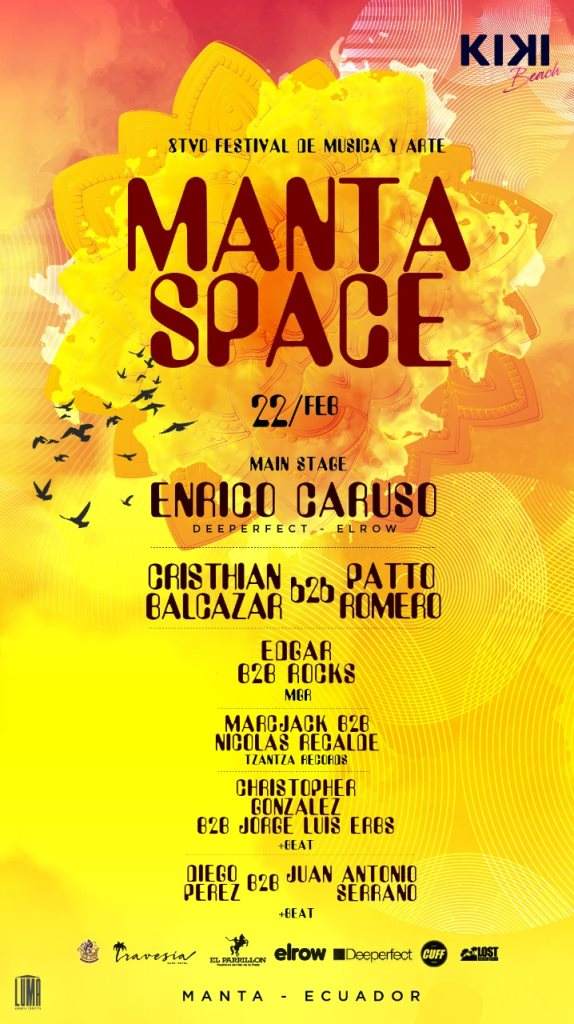 Manta Space 8vo Festival de Música - Página frontal