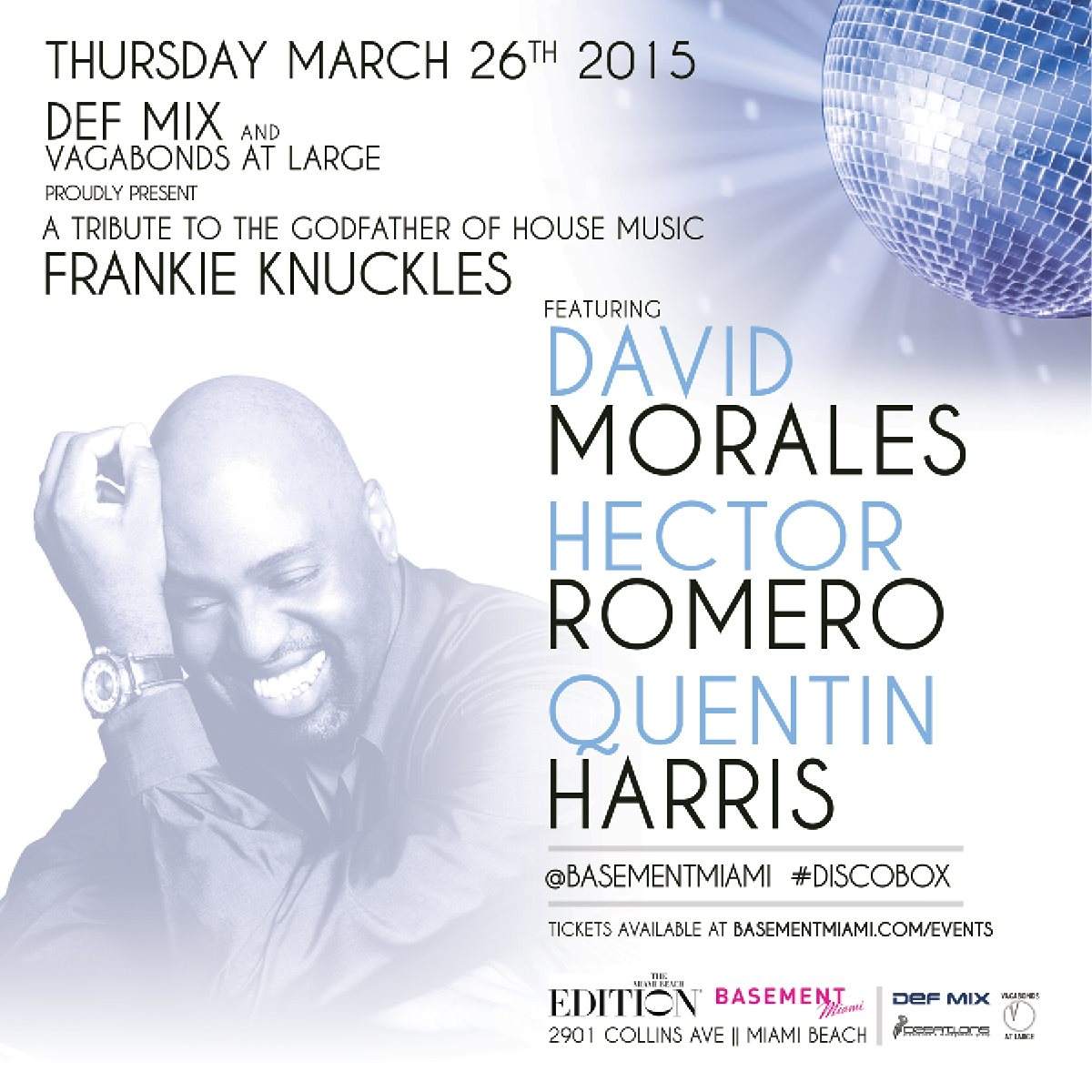 DEF MIX - Tribute to Frankie Knuckles with David Morales, Hector Romero, Quentin Harris - Página frontal
