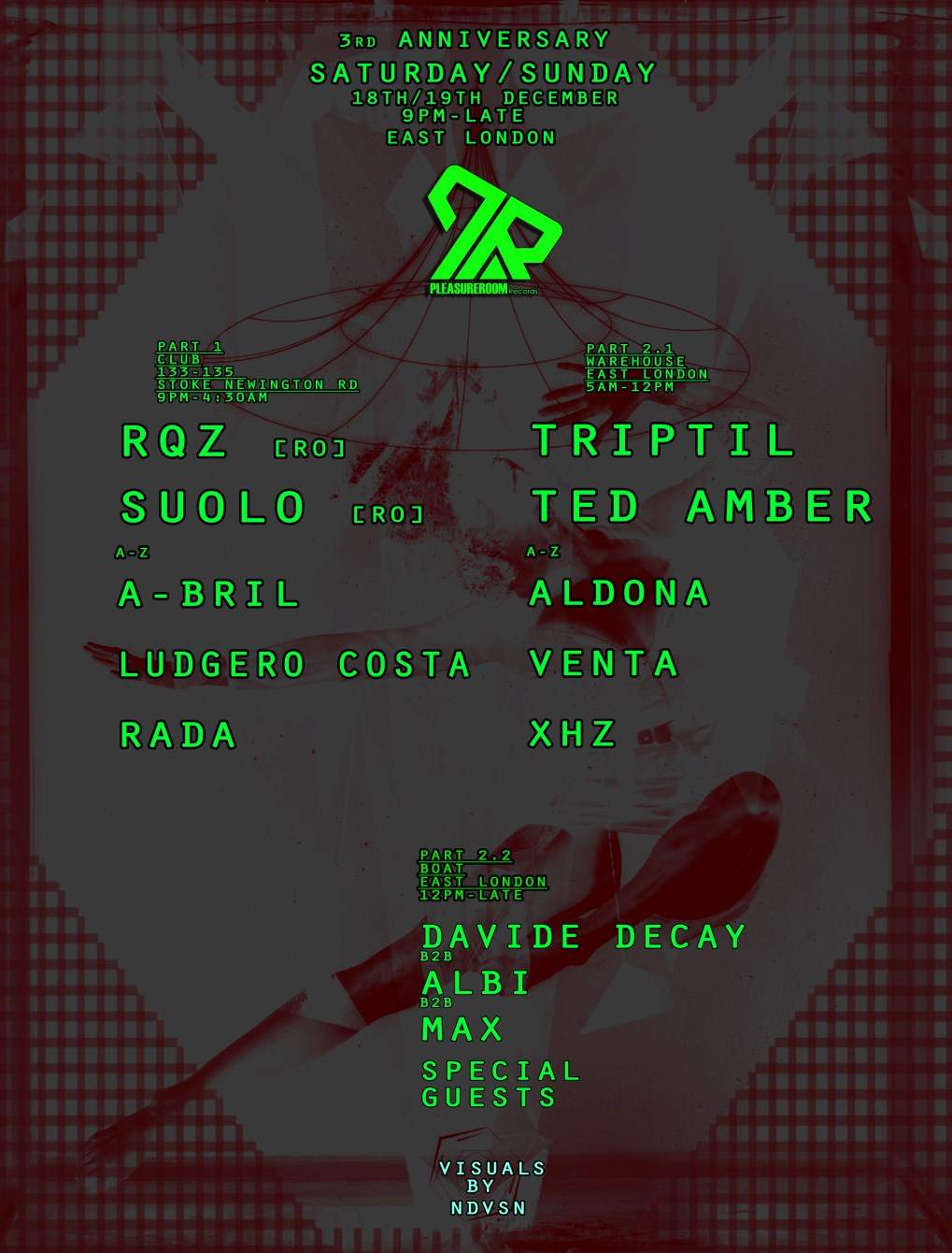Pleasureroom Records 3rd Anniversary with RQZ/Suolo/Triptil/Ted Amber/A-Bril - Página frontal