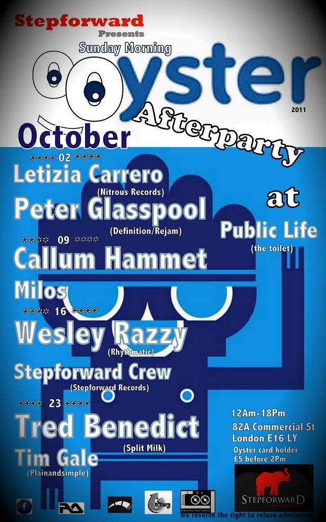 Stepforward presents *oyster Afterparty* with Wesley Razzy, Marcello - フライヤー表