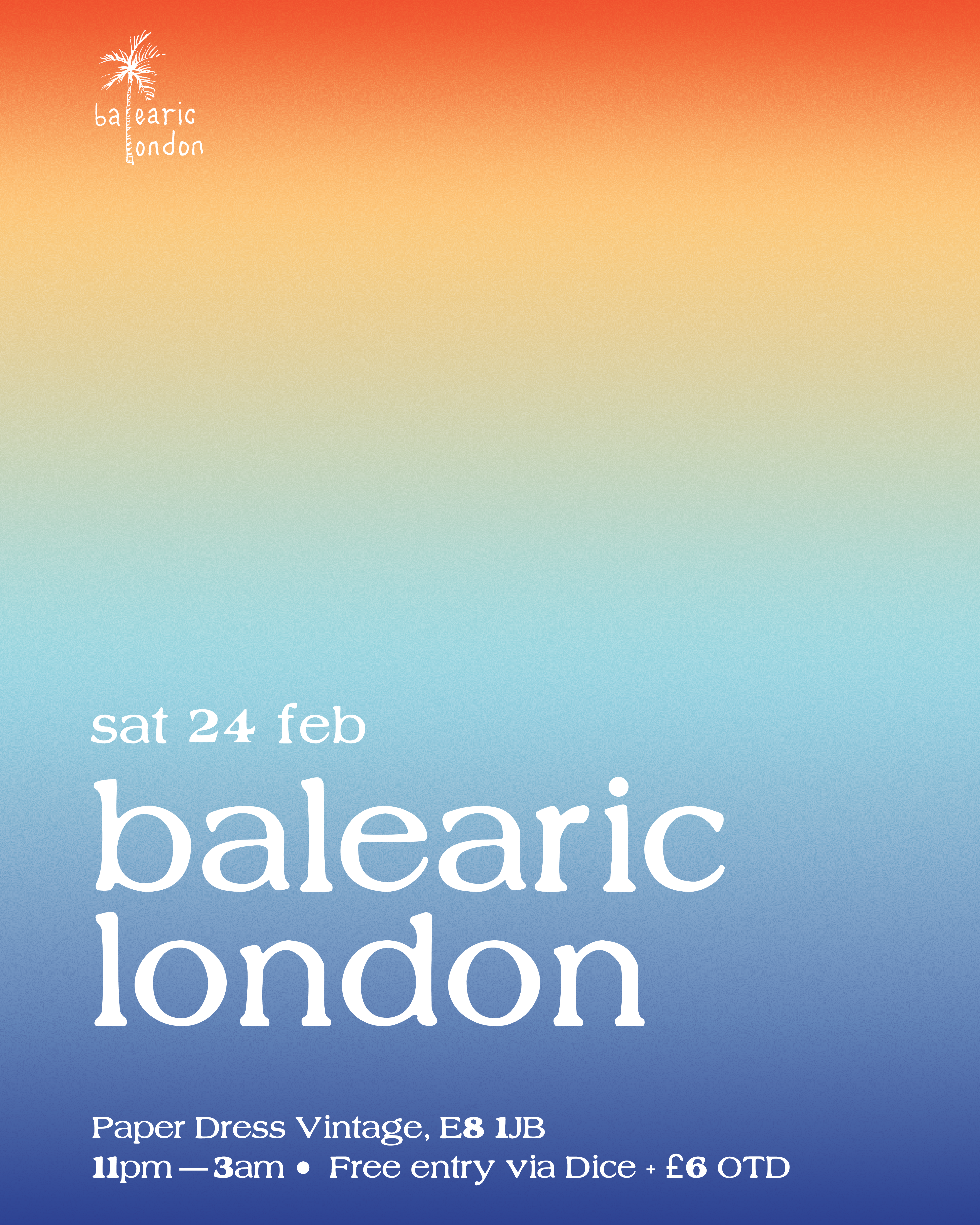 Balearic London - フライヤー表
