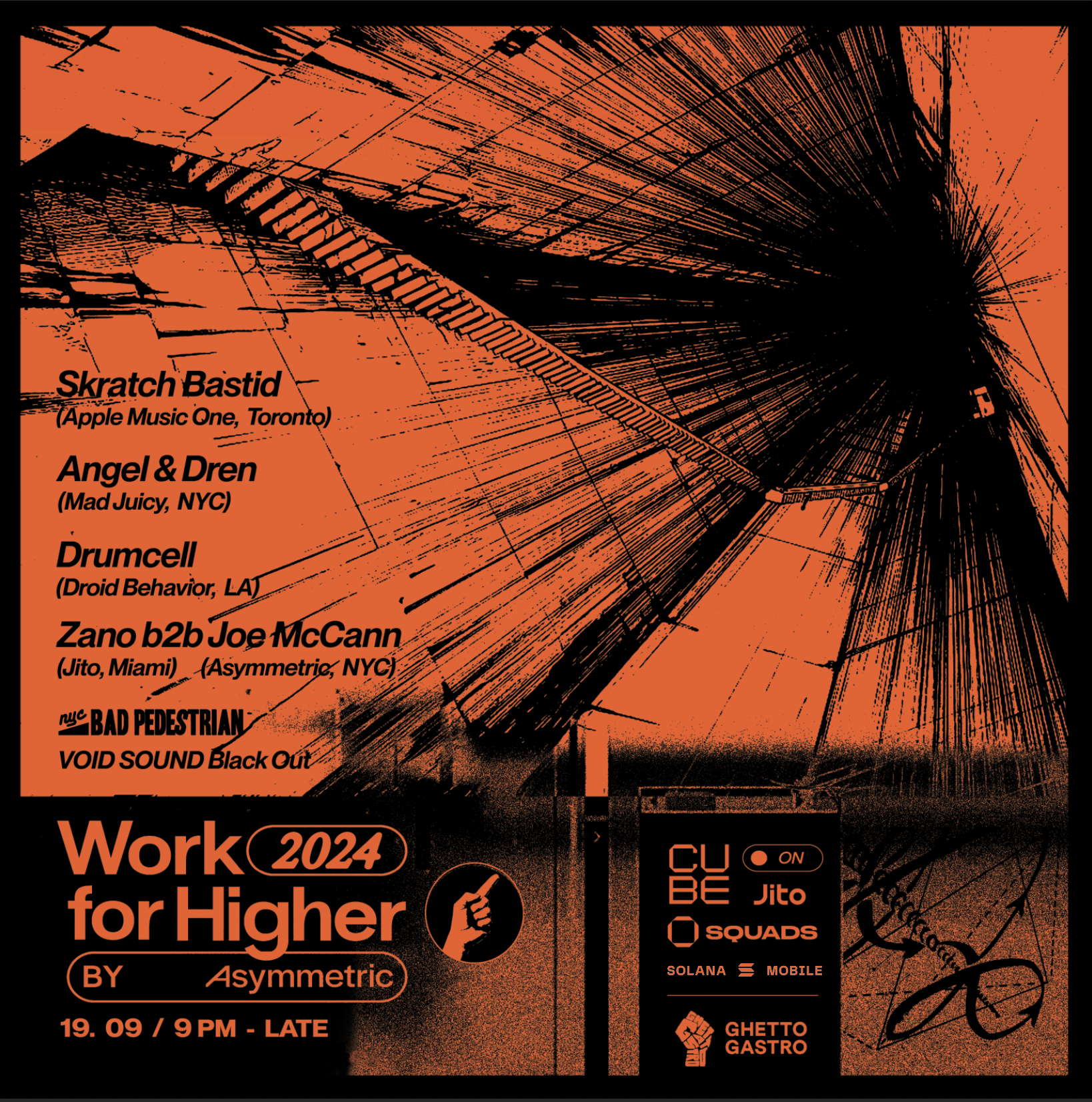 Asymmetric presents: Work For Higher Drumcell, Scratch Bastid, Angel & Dren  at TBA, Singapore