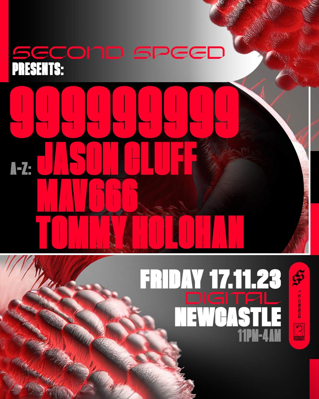 Second Speed: 999999999, Tommy Holohan, Jason Cluff, MAV666 - Página frontal