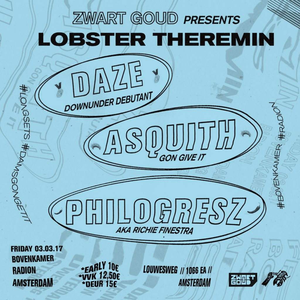 Lobster Theremin presented by Zwart Goud - フライヤー裏