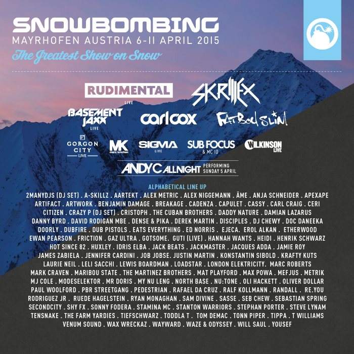 Snowbombing 2015 - Página frontal