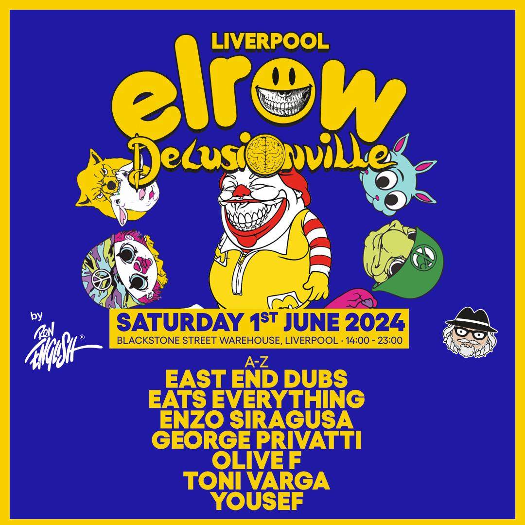 Elrow Liverpool - Delusionville - Página frontal