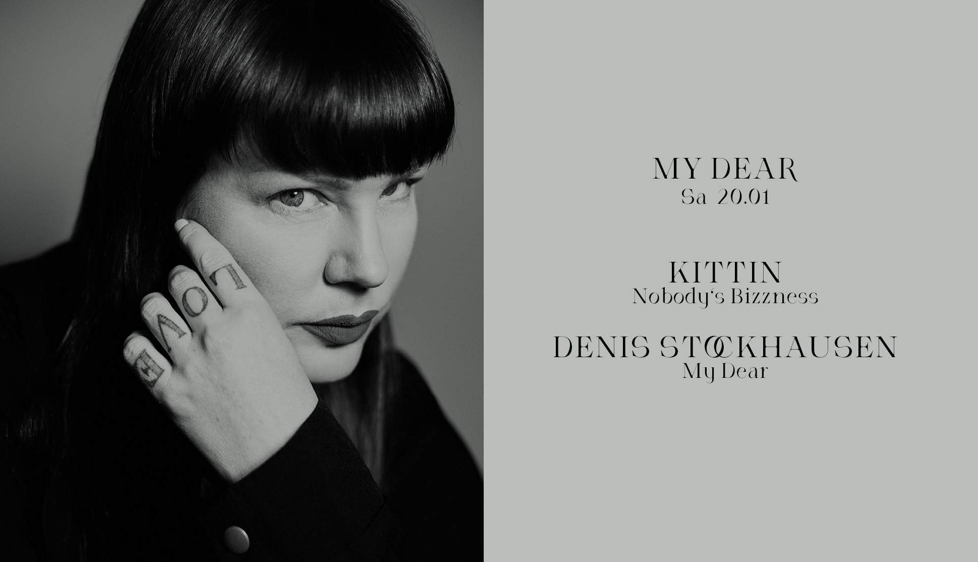 My Dear with Denis Stockhausen & Kittin - フライヤー表