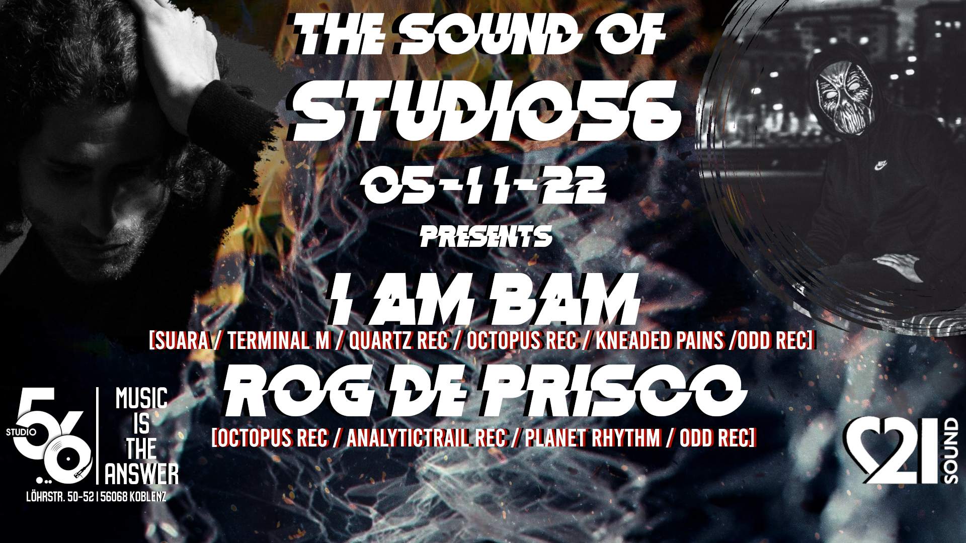 The Sound of Studio56 with I AM BAM & Rog De Prisco - フライヤー表