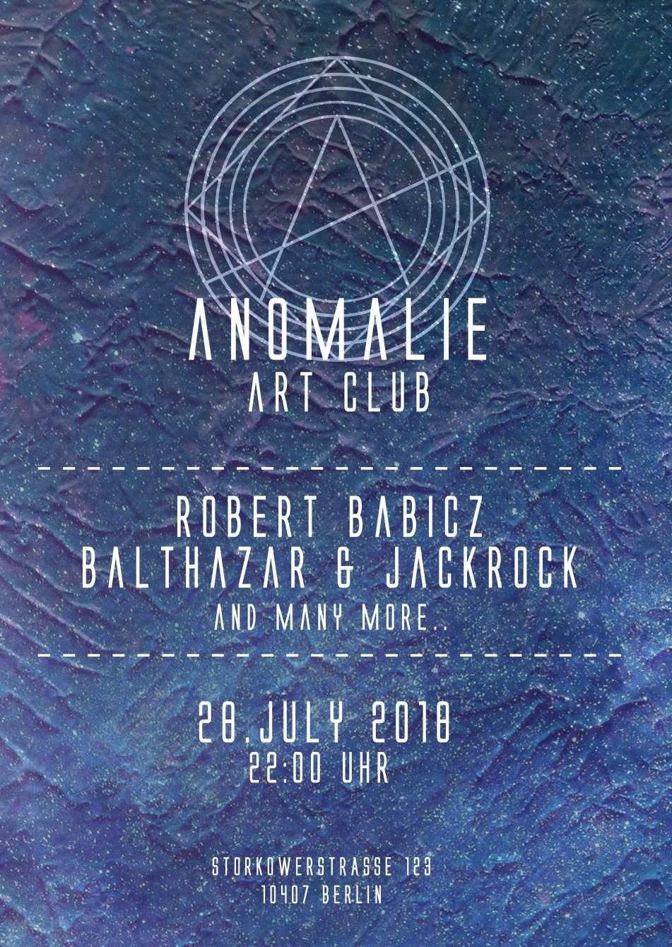 Anomalie´s Music & Art Clubnight with Robert Babicz, Balthazar & Jackrock uvm - Página trasera