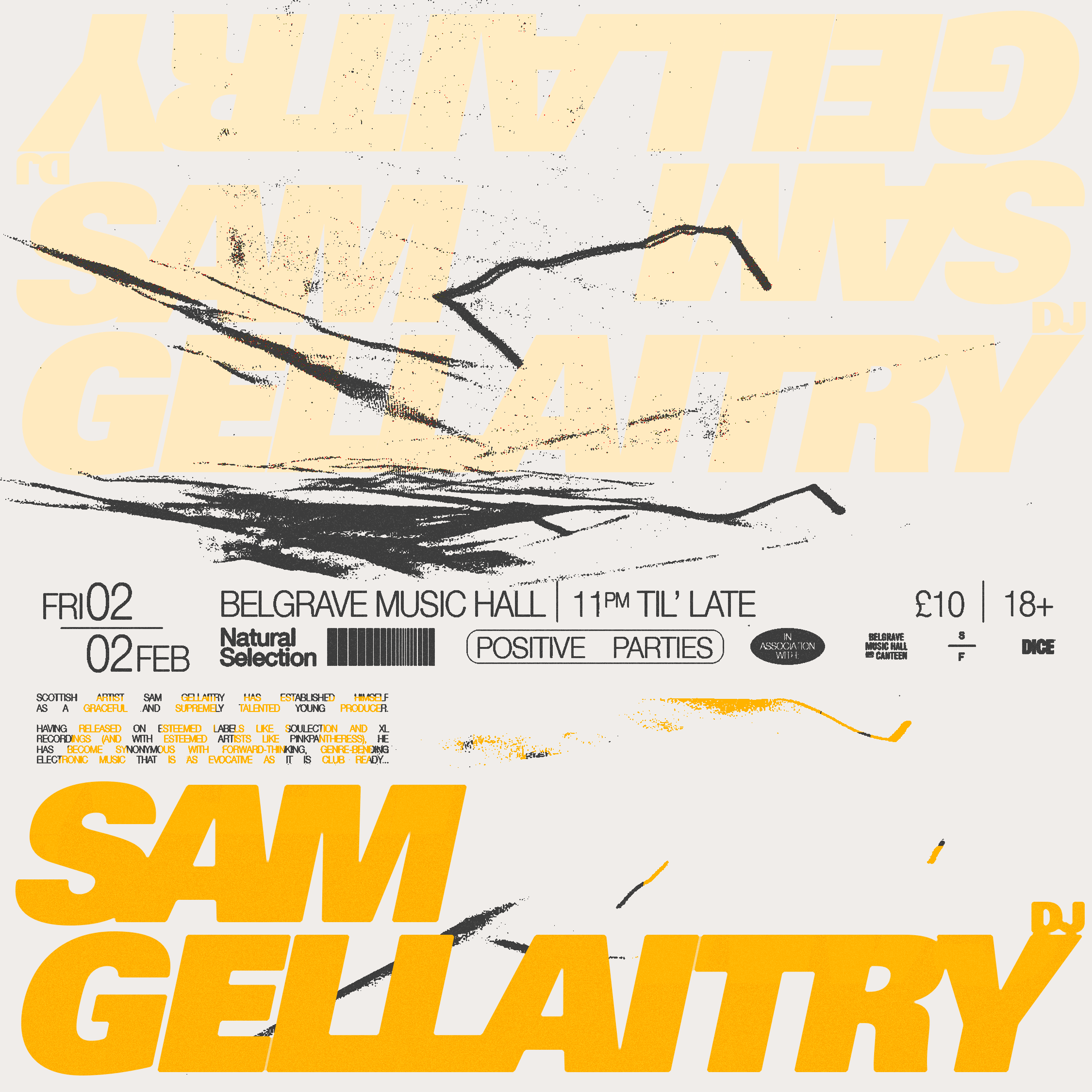 Sam Gellaitry (DJ) - フライヤー表