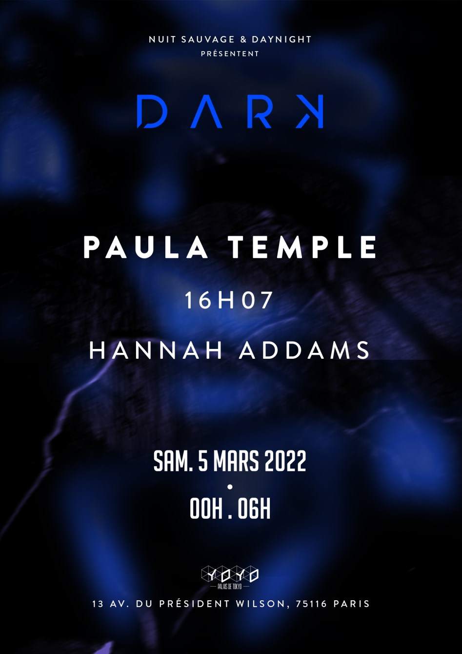 Dark • Paula Temple, 16H07 & Hannah Addams - Página frontal