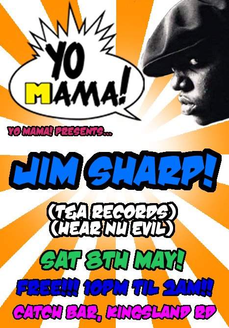 Yo Mama! feat Jim Sharp - Flyer front