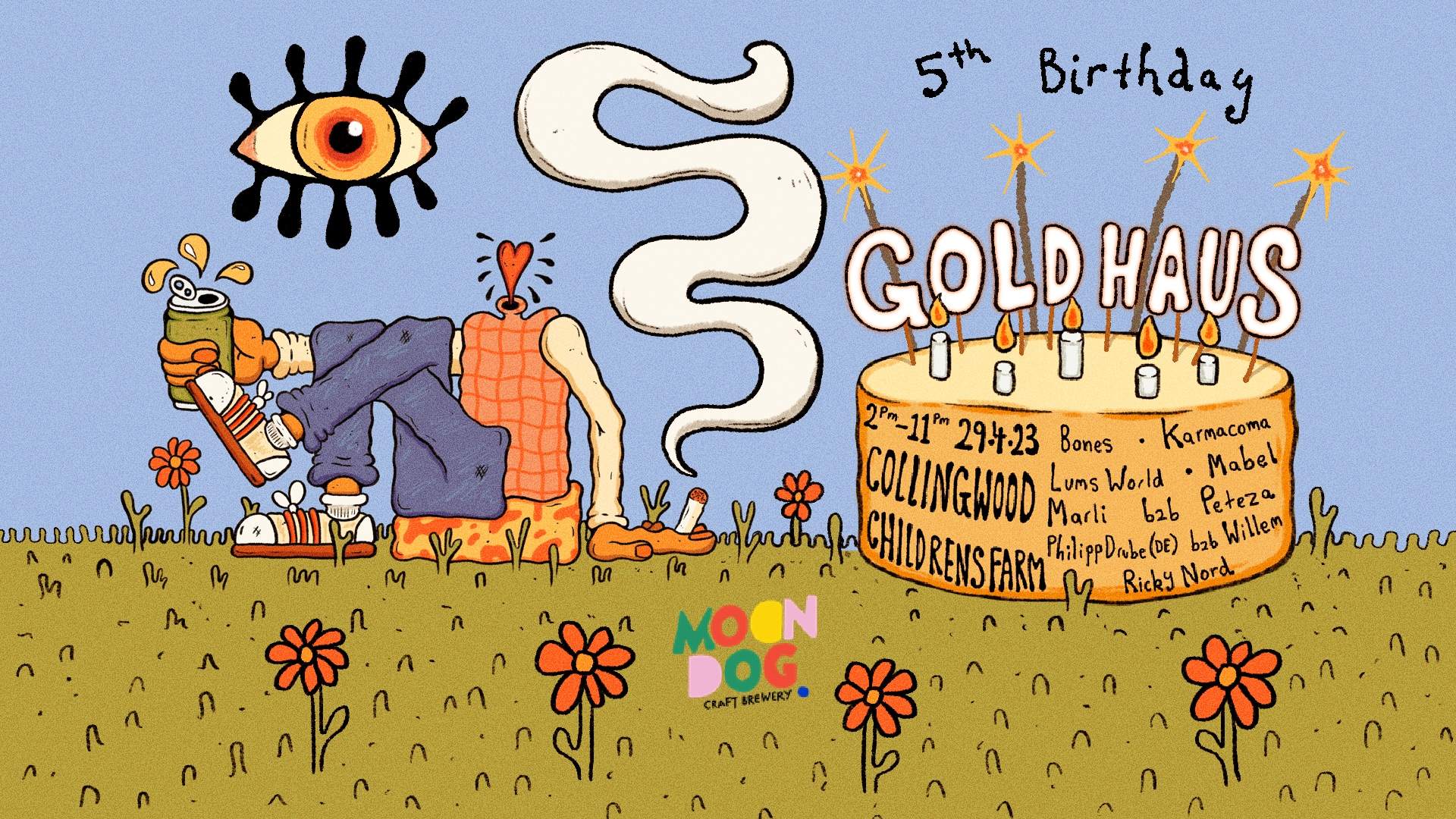 Gold Haus 5th Birthday Day Party | Collingwood Children’s Farm - フライヤー表