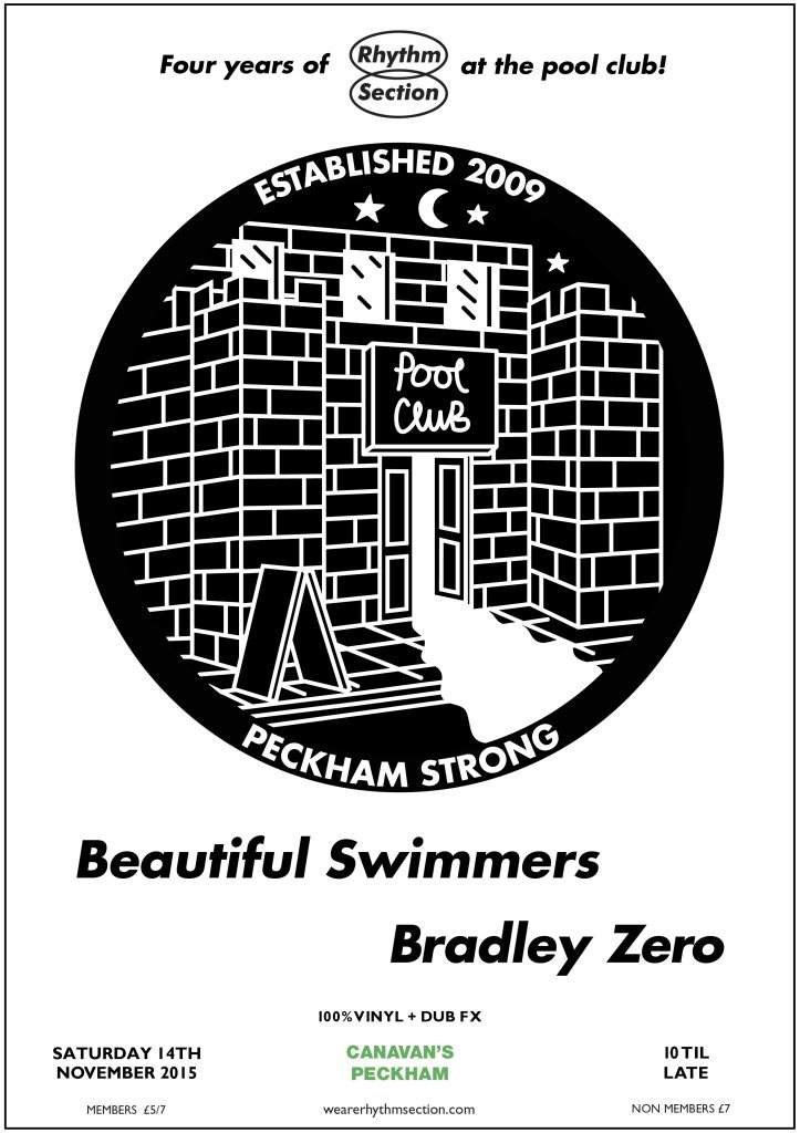 4 Years of Rhythm Section with Beautiful Swimmers & Bradley Zero - Página frontal