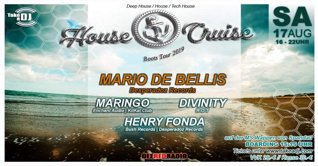 House and Cruise Boots Tour 2019 - フライヤー表