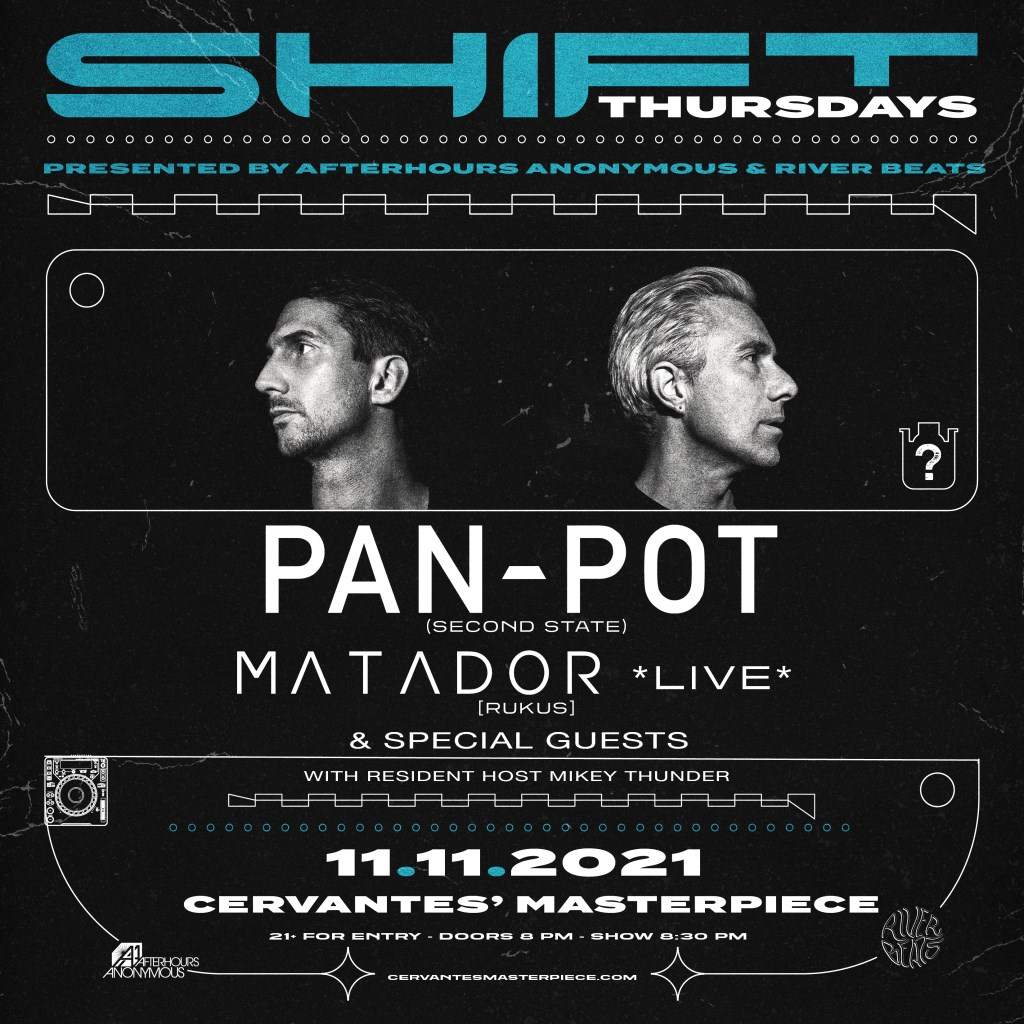Shift Ft. Pan-Pot with Matador *Live* - presented by Afterhours Anonymous - Página frontal