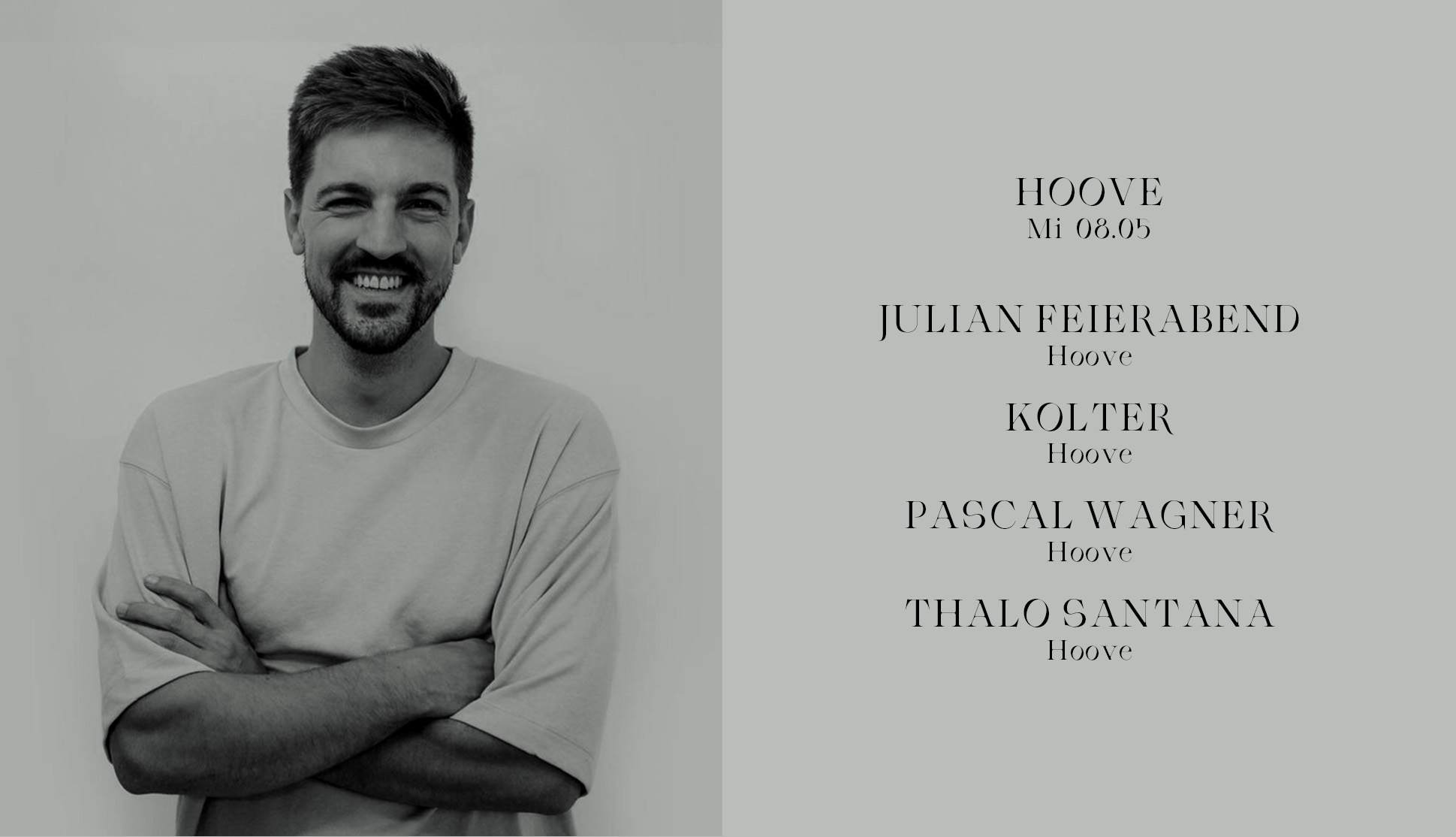HOOVE with Julian Feierabend, Kolter, Pascal Wagner & Thalo Santana - フライヤー表