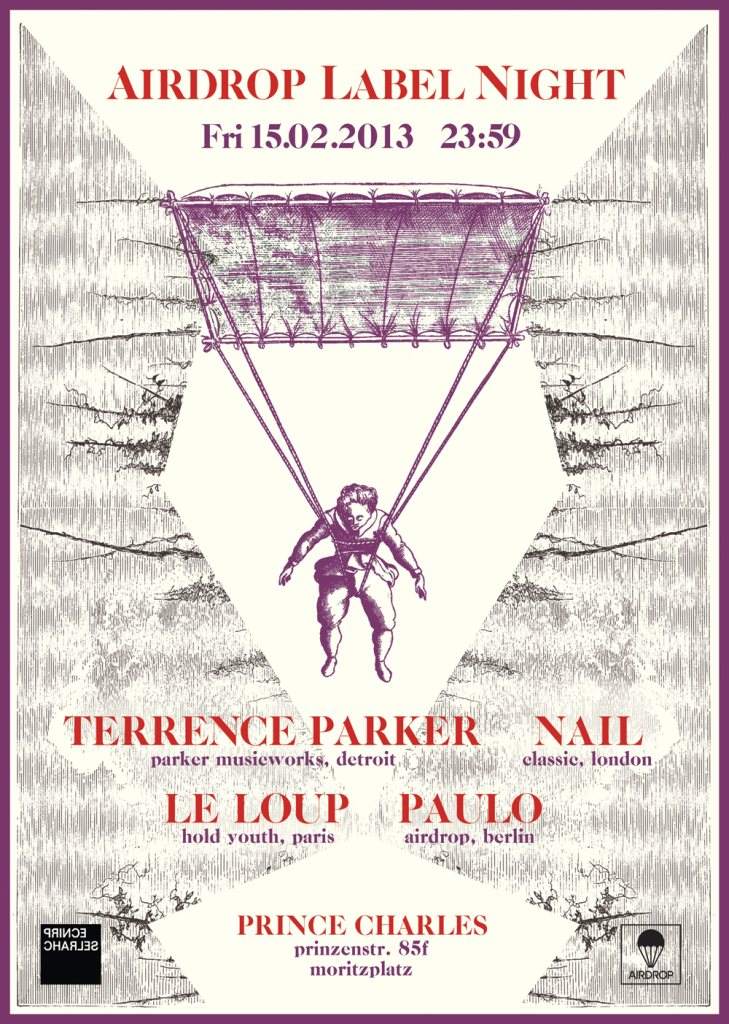 Airdrop Label Night mit Terrence Parker, Nail, Le Loup, Paulo - Página frontal