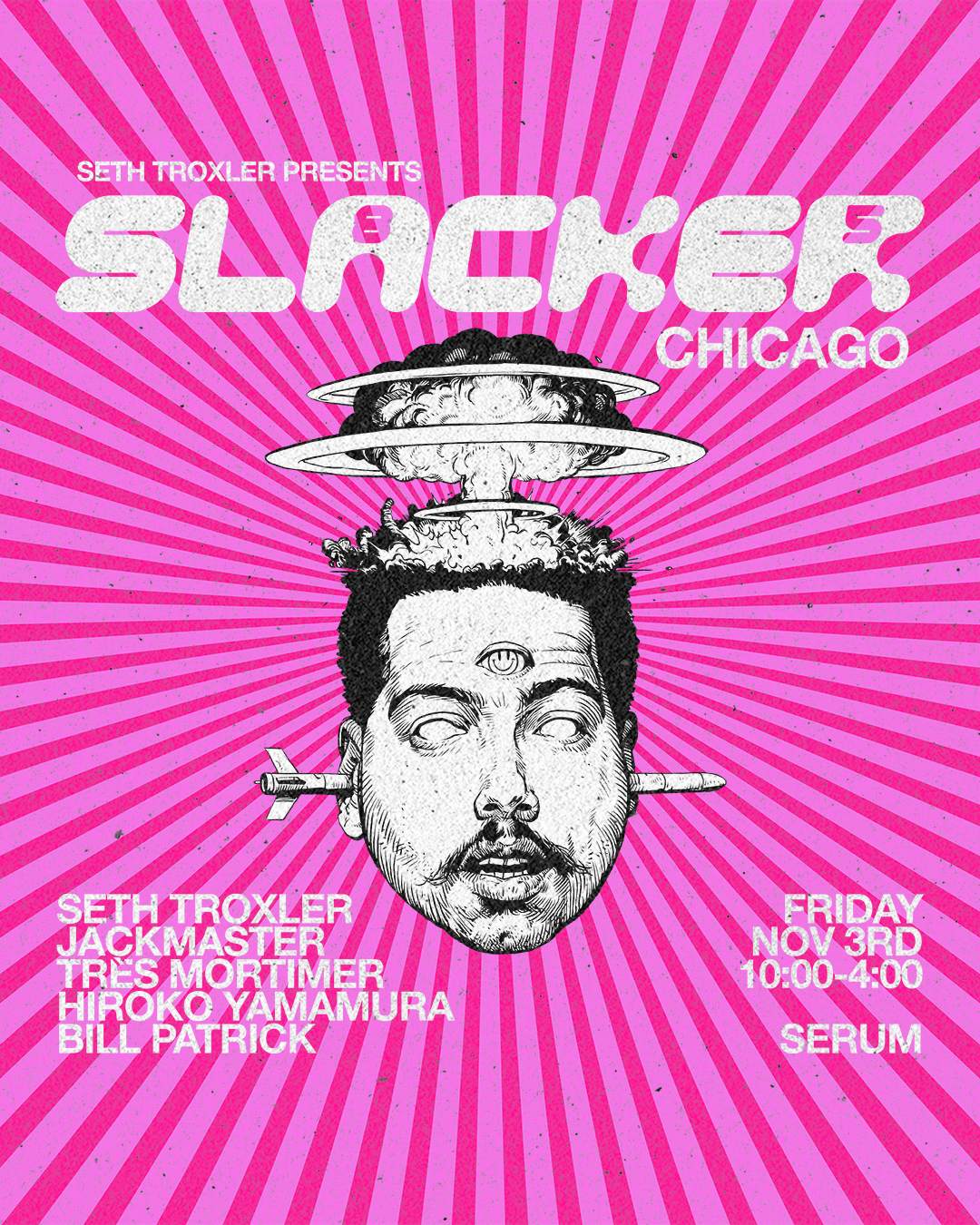 Serum 034: Seth Troxler presents Slacker85 Chicago - フライヤー表