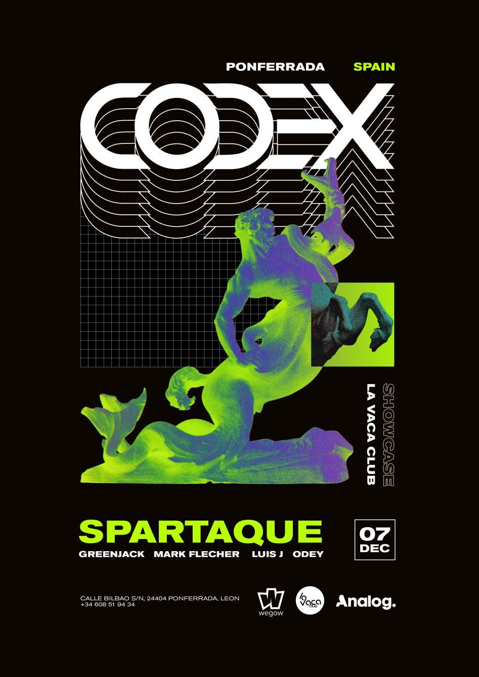 Codex Showcase with Spartaque & Greenjack - フライヤー表