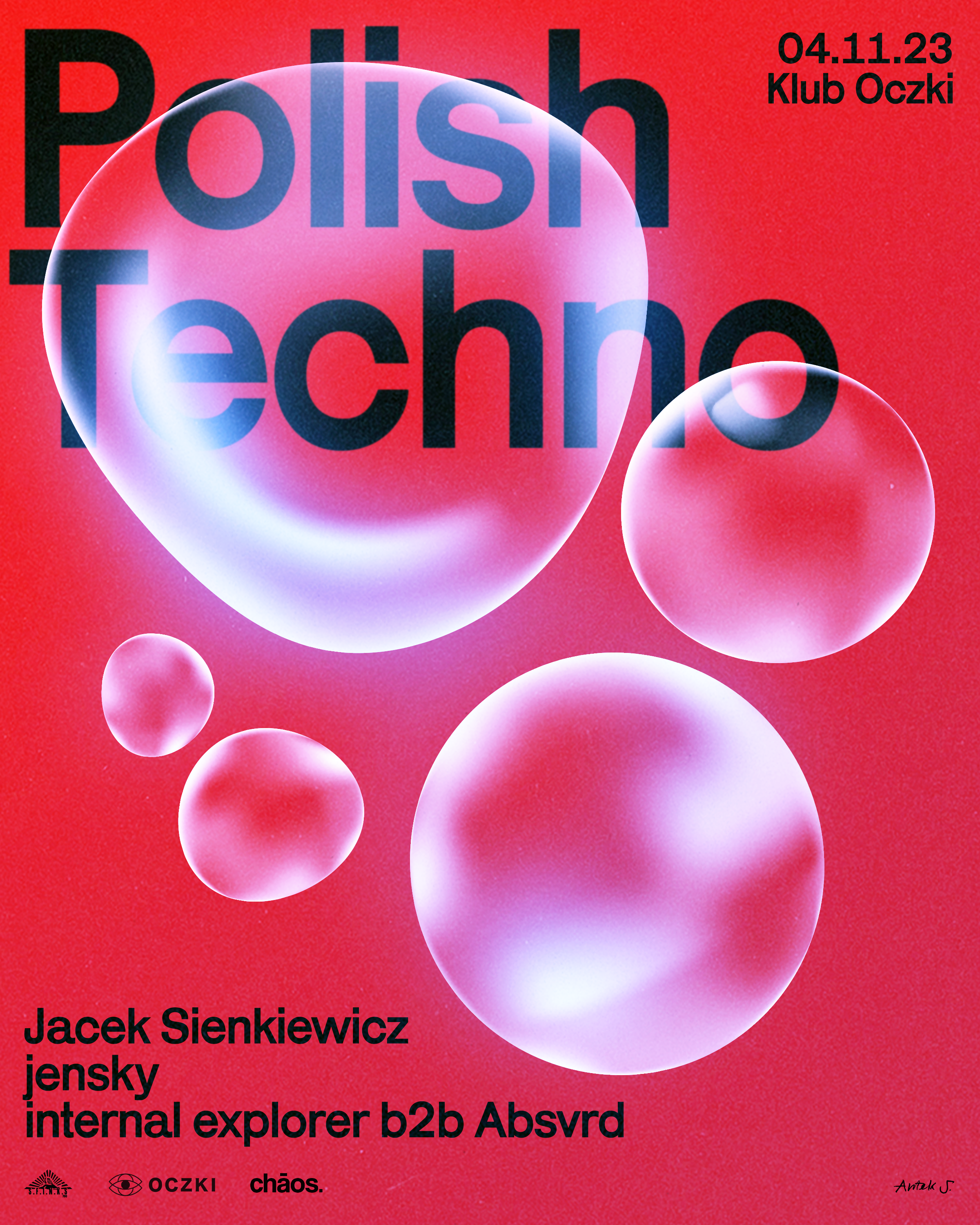 Polish Techno / Jacek Sienkiewicz - chaos - フライヤー表