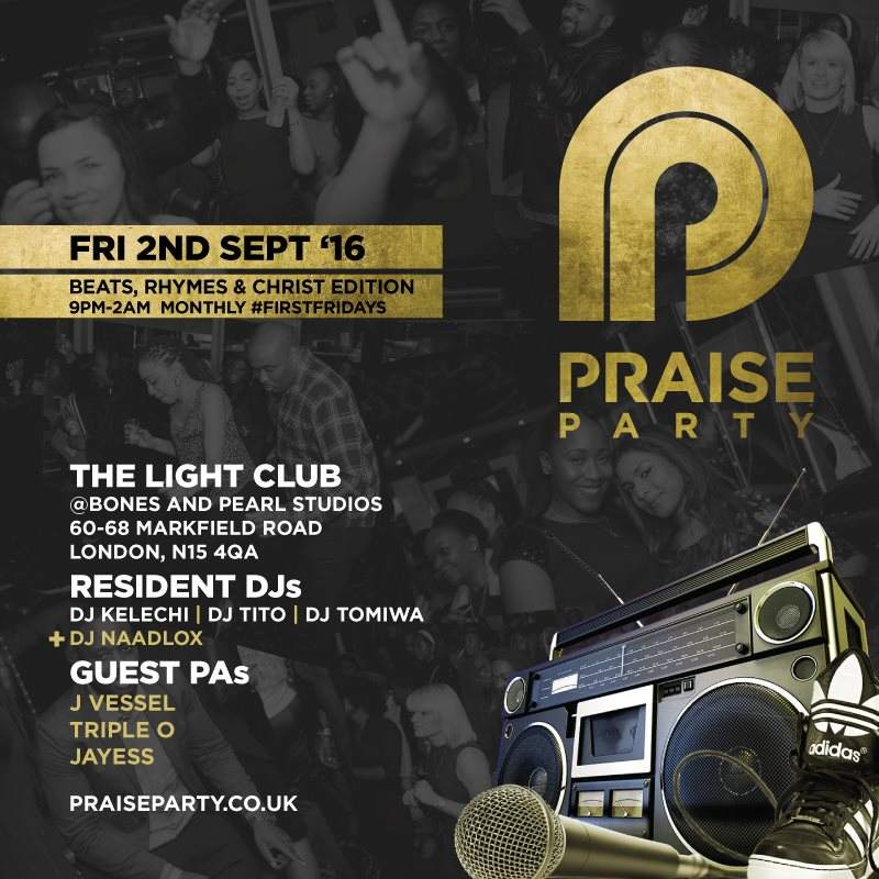 Praise Party: Beats, Rhymes at Bones & Pearl Studios, London