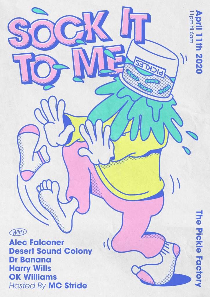 [CANCELLED] Sock It To Me: Alec Falconer, Dr Banana, Desert Sound Colony, Harry Wills, OK Williams - Página frontal