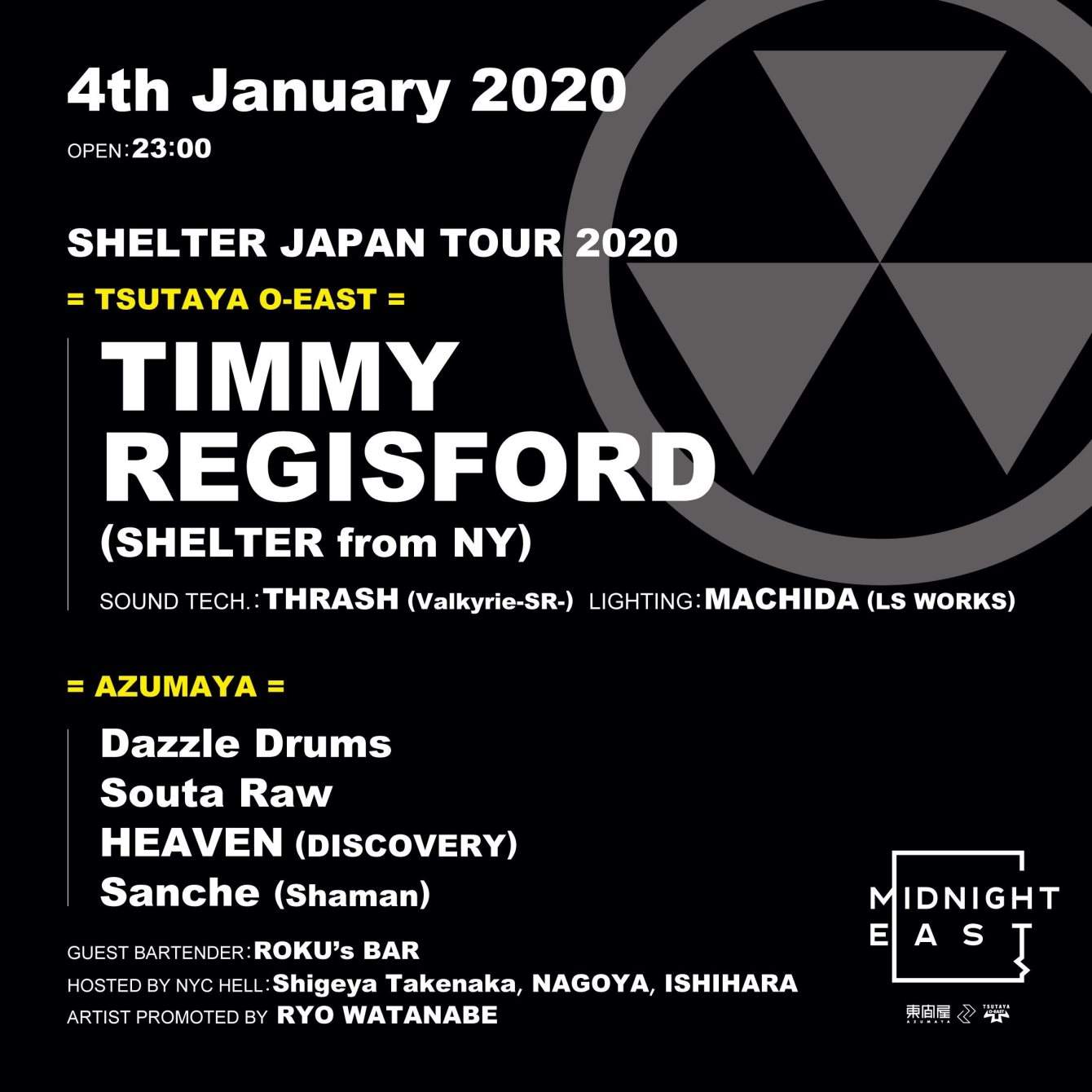 Shelter Japan Tour 2020 - フライヤー表