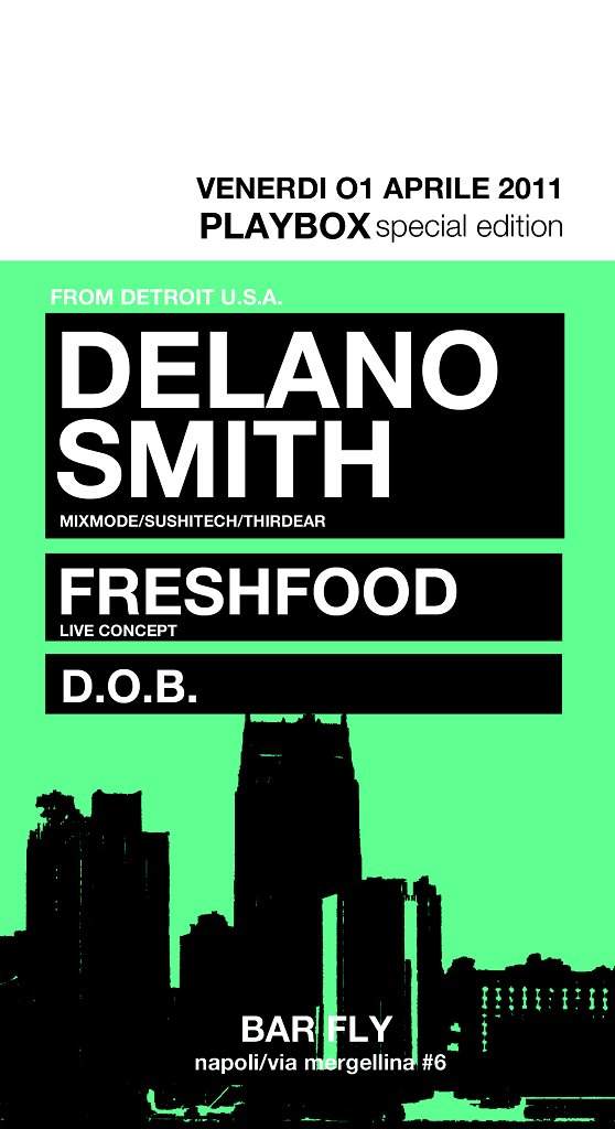 Playbox Special Edition - Delano Smith Freshfood D.O.B - フライヤー表