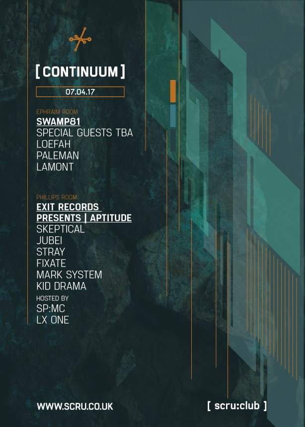 Continuum x Swamp81 x Exit Records presents Aptitude - Página trasera