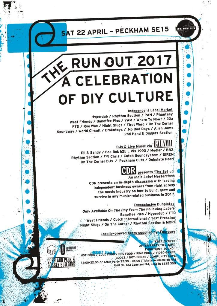 The Run Out 2017 - A Celebration Of DIY Culture - フライヤー表