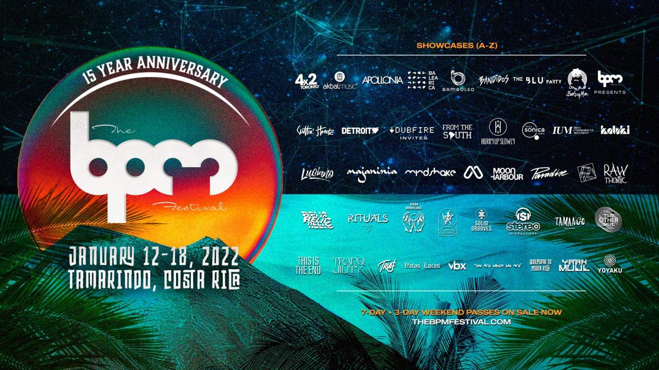 The BPM Festival: Costa Rica 2022 - フライヤー裏