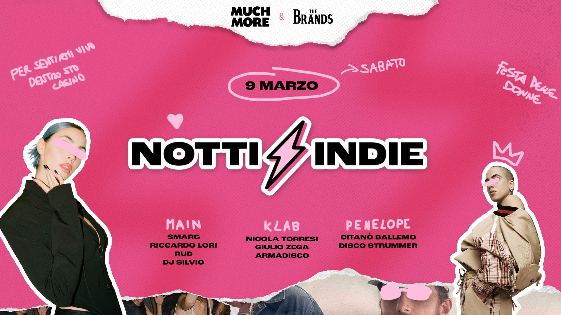 MUCH MORE • Notti Indie & The Brands - フライヤー表