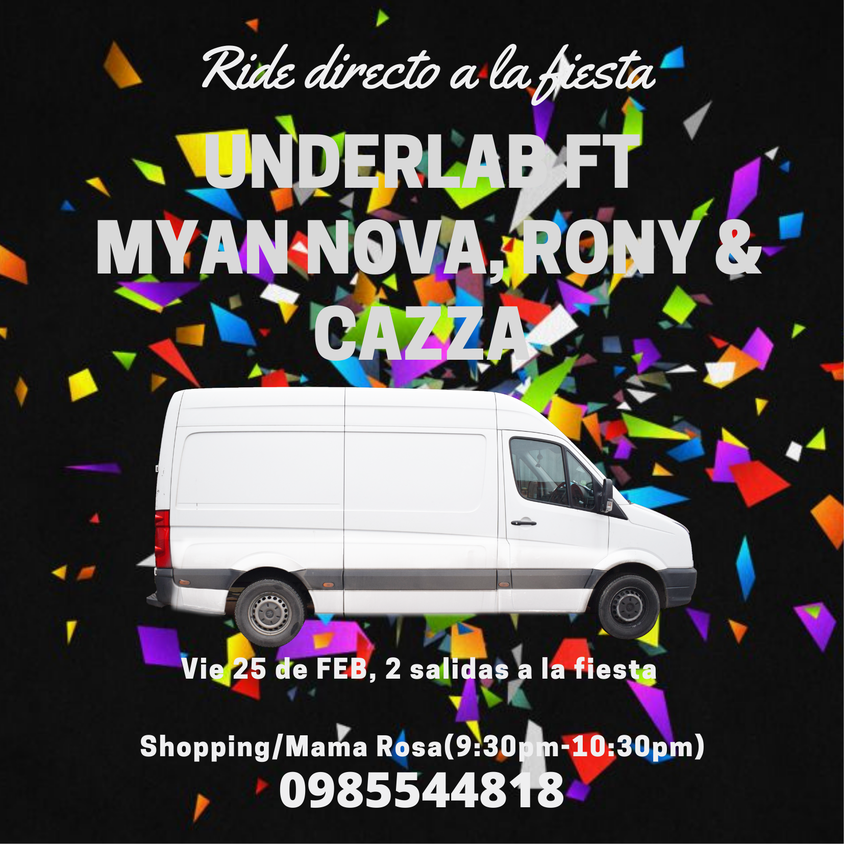 Underlab Party Carnaval Edition Ff Myan Nova, Cazza & Rony Chancay - Página trasera