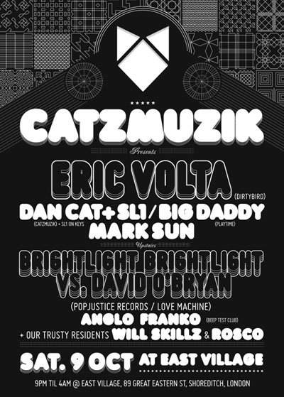 Catzmuzik presents Eric Volta (Dirtybird) and Brightlight Brightlight - Página frontal