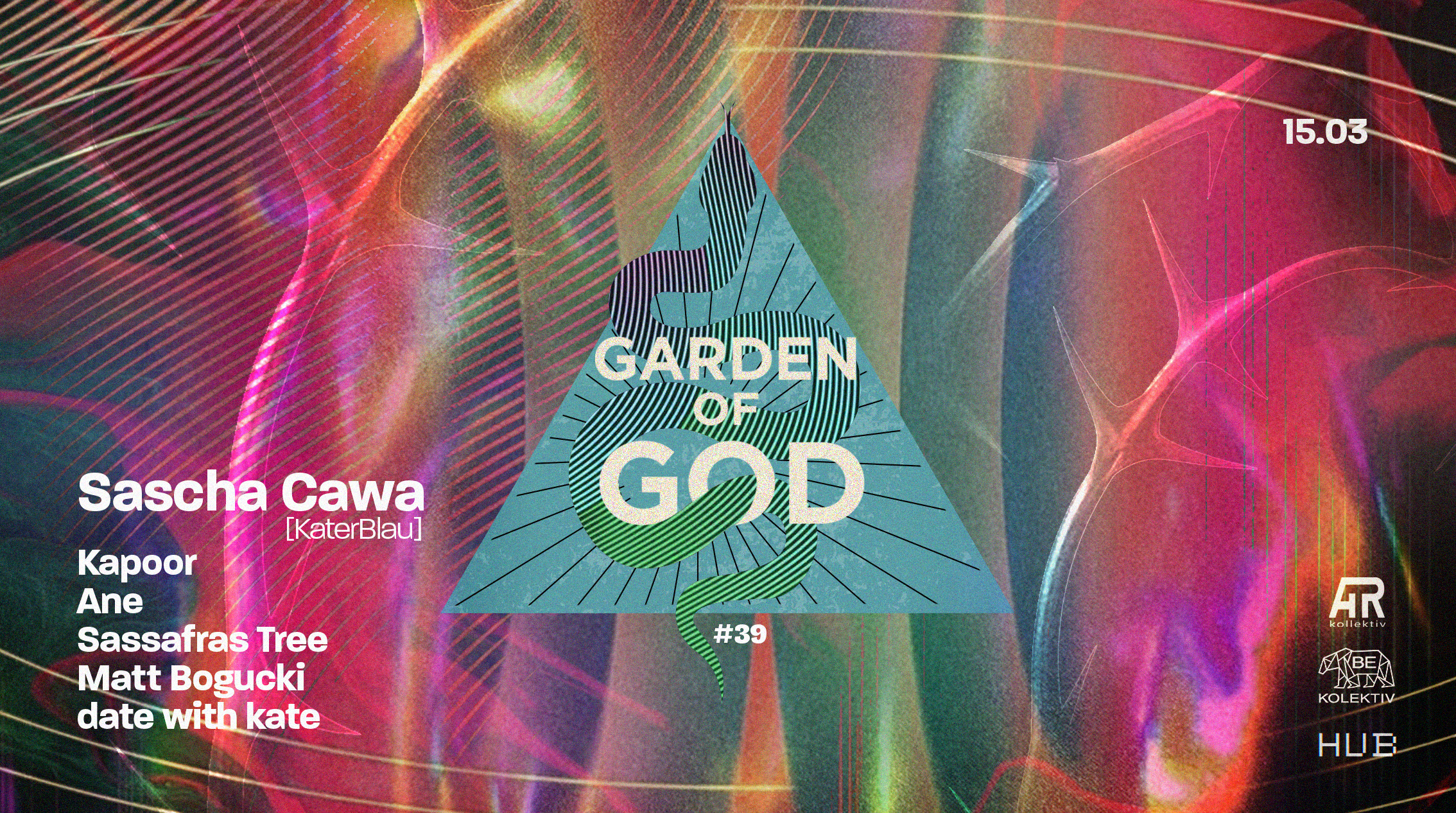 Garden of God #39: Sascha Cawa (KaterBlau) - フライヤー表