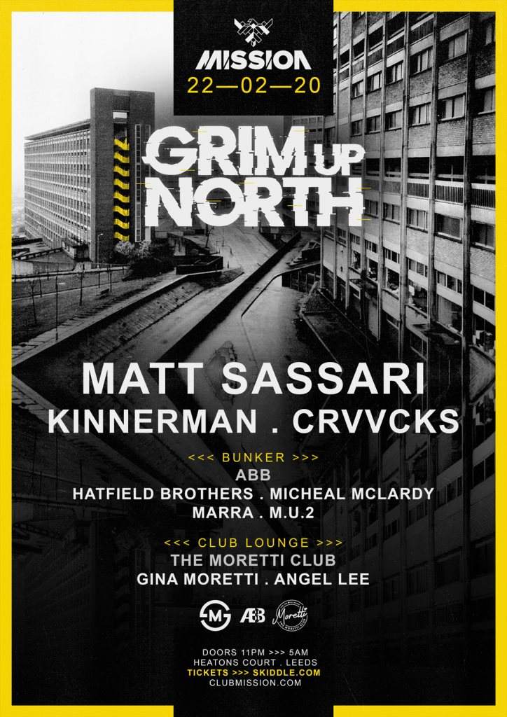 Matt Sassari / Kinnerman // Grim Up North - フライヤー表