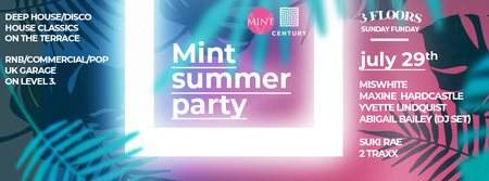 Mint Summer Party Club Soho - フライヤー裏