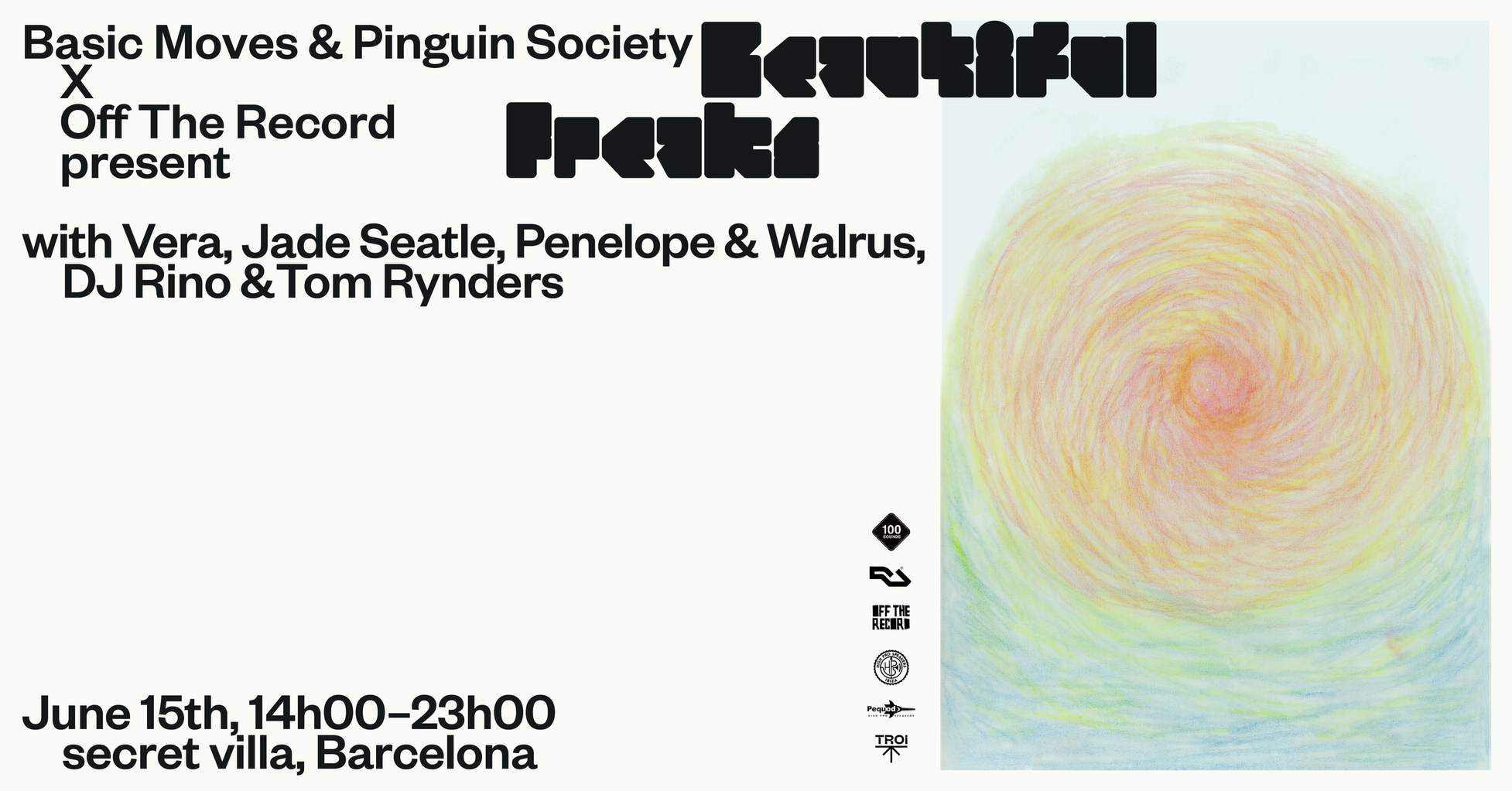 Basic Moves & Pinguin Society X Off The Record present: BEAUTIFUL FREAKS - フライヤー表