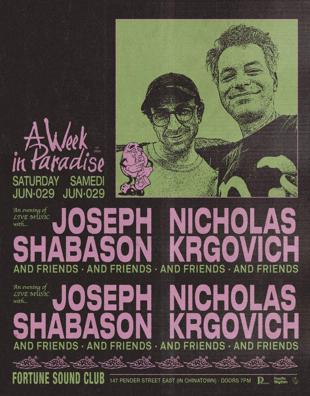 Joseph Shabason & Nicolas Krgovich: presented by A Week in Paradise - Página frontal