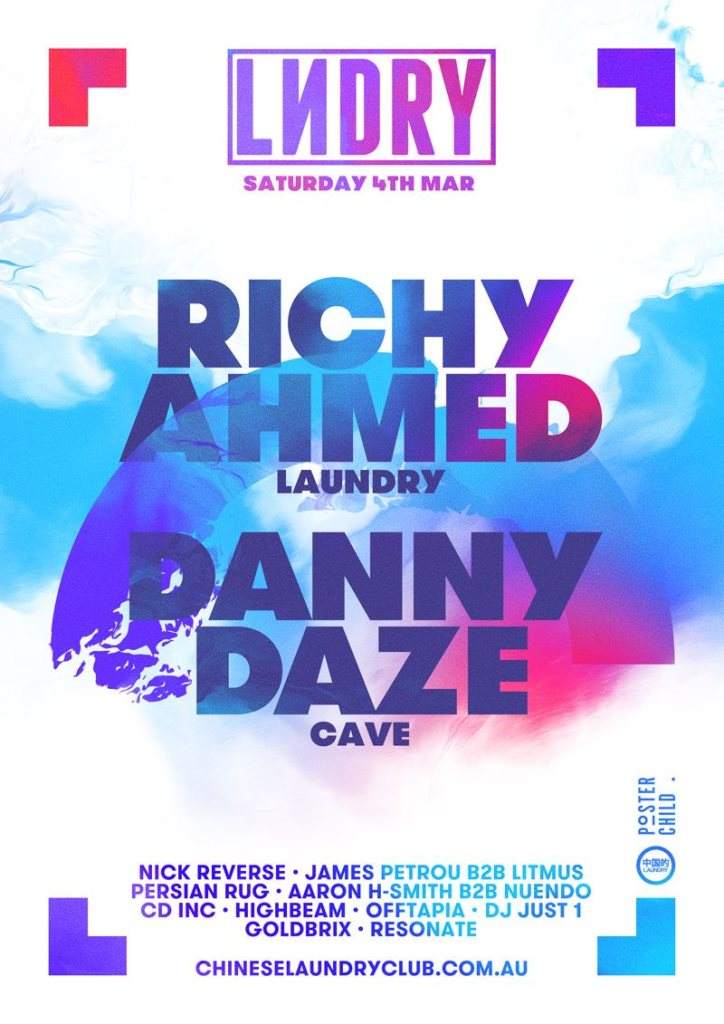 Lndry ft Danny Daze & Richy Ahmed - フライヤー表