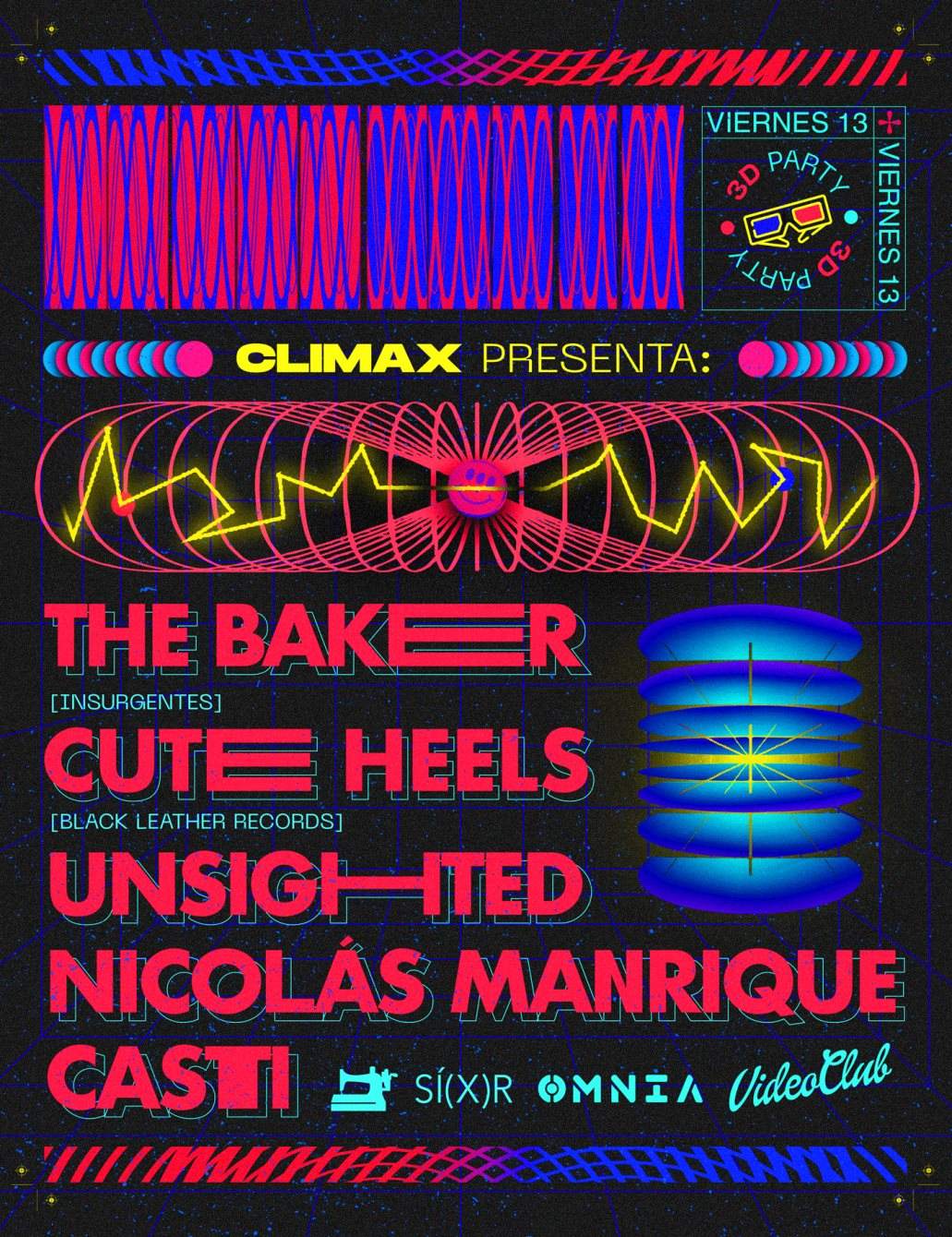 Climax by Omnia presents: The Baker / Cute Heels 3D Party - フライヤー表
