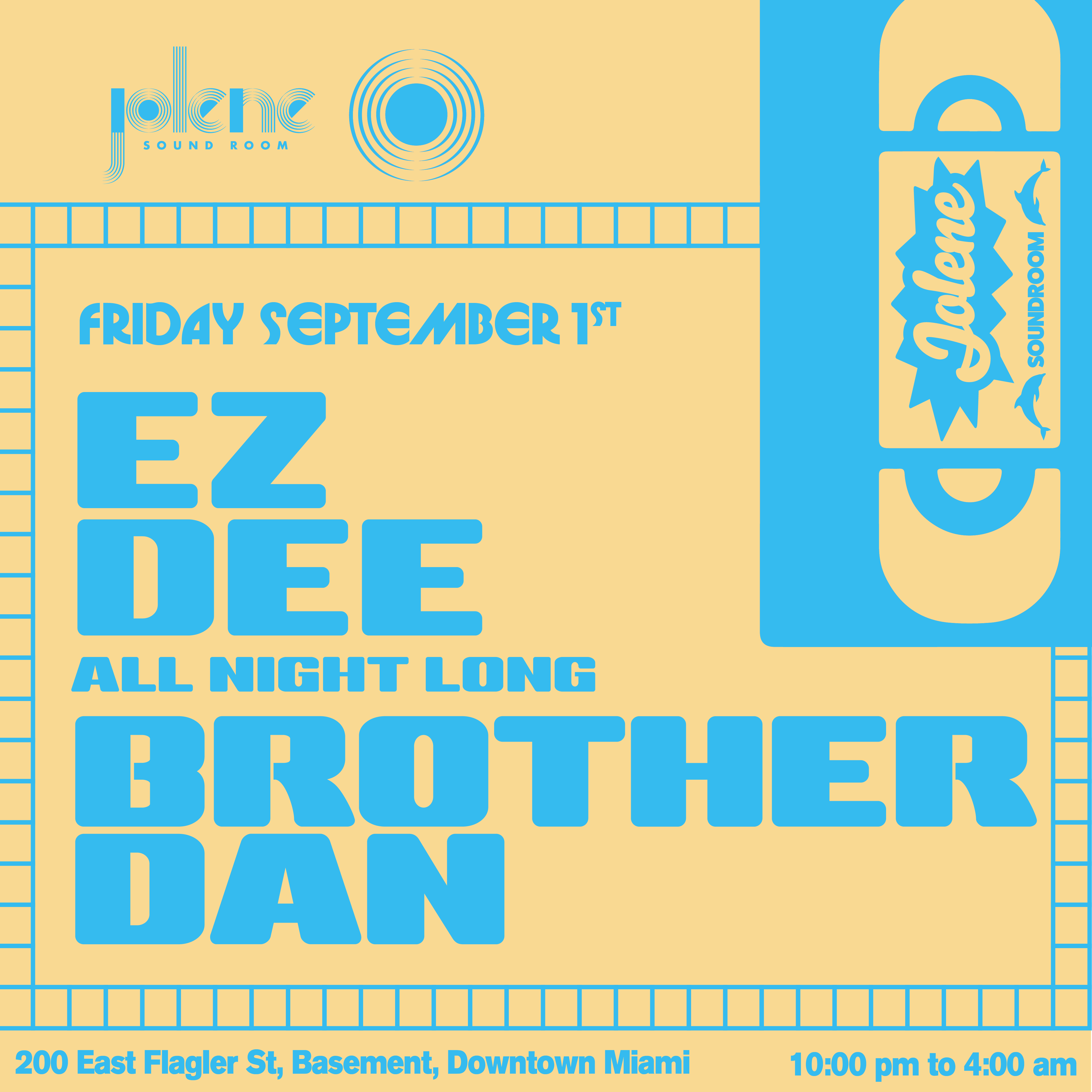 EZ Dee & Brother Dan All Night Long - フライヤー表